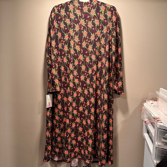 LulaRoe Sarah Long Sleeve Ankle Cardigan Cozy Slightly Thick Elegant Purple Pink - Picture 8 of 13